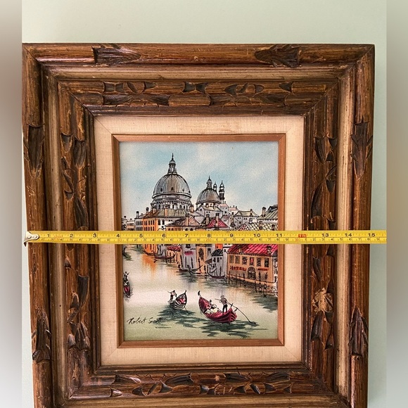 ORIGINAL Robert Scott Grand Canal Venice Italy Painting 15x16.5” Framed Vintage - Picture 7 of 10